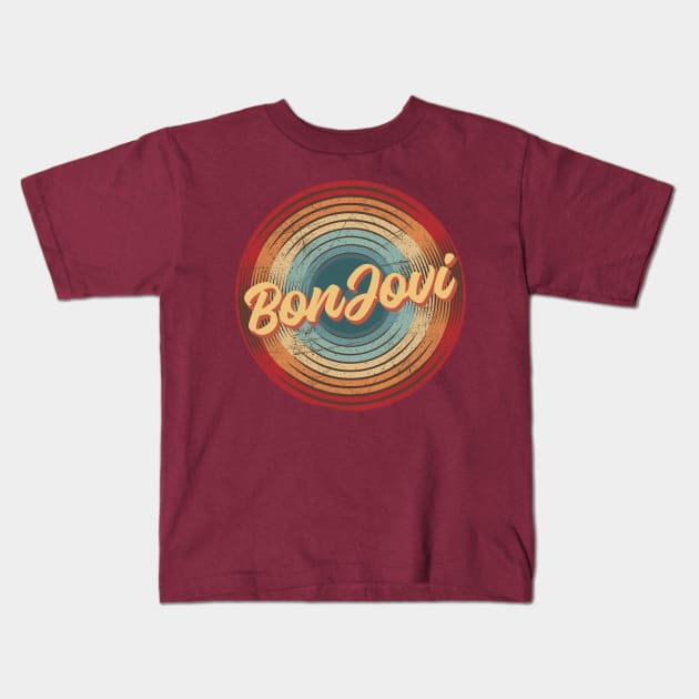 Bon Jovi Vintage Circle Kids T-Shirt by musiconspiracy